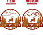 Custom Deer Outdoor Cabin Sign | Mountain Decor | Hunting Gift for Men | Outdoor for Men | Custom Deer Name Sign | Buck Deer Hunter Gift | Deer Name Sign | Fathers Day Gift | Gift for Him | Cabin Sign