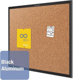 Quartet Cork Board, Bulletin Board, 5' x 3' Corkboard, Black Frame (2305B)