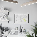 U Brands Magnetic Whiteboard 24" x 36", Black Wood Frame Dry Erase Board, Wall Mounted White Board for Office, Classroom, Home, Planning & Organization