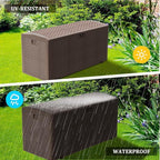 Yardgrace 180 Pro Gallon Deck Box,Outdoor Storage Box Lockable,Waterproof for Patio Furniture, Garden Tools, Pool Accessories, Package Delivery Boxes For Outside, Brown