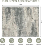Office Chair Mat for Hardwood Tile Floor, Abstract 48"X 60" Desk Mats for Office Chair on Rolling Chairs Carpet, Desk Anti-Slip 1/5" Thick Rug for Computer Chair, Thin Low-Pile Floor Mat, Green Beige