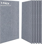 Acoustic Panels,5 Pack Sound Panels Noise Reducing for Walls,48"x24"x0.4" Soundproof Wall Panels,High-Density Acoustic Wall Panels,Decorative Wall Sound Absorbing Panel,African Gray