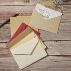 10 Pack Best Paper and Heavyweight Envelopes Set, 6.30 X 4.33 Inches Envelopes with Jute Rope for Office, Wedding Gift Cards, Invitations, Graduation, Baby Shower, DIY Cards (Multicolor-10pack)