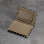 Leather Business Card Case Holder for Men & Women, Italian Calfskin
