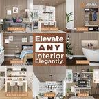 Avana Acoustic Wood Wall Panels – 94.4 X 12.6 Inch White Oak Acoustic Panels 2 PCs – Wall Panels For Interior Wall Decor For Homes, Offices, Studios – Sturdy And Durable Wood Panels For Wall