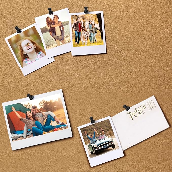 40Pcs Wood Push Pins, Decorative Thumb Tacks, Wooden Pins and Tacks, Cork Board Thumbtacks, Cute Thumbtack for Wall and Bulletin Board, Map Pins