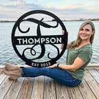 RealSteel Farmhouse Decor, Custom Metal Signs, Last Name Sign, House Warming Gifts New Home, Personalized Wedding Gift, Family Name Art, Outdoor Gardens