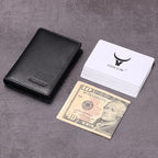 Leather Business Card Case Holder for Men & Women, Italian Calfskin
