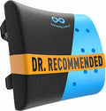 Everlasting Comfort Lumbar Support Pillow for Office Chair - Memory Foam Back Cushion for Car Seat - Promotes Better Posture, Back Pain Relief - Ideal Gaming and Desk Chairs Work and Home Essentials