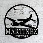 Personalized Metal Airplane Wall Art, Airplane Name Sign, Customized Pilot Name Sign, Airplane Hangar Sign Decor, Aviation Home Office Decor, Large Outdoor Decor, Pilot Gifts, Aircraft Lovers Gift