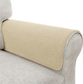 Couch Arm Covers, Waterproof Armrest Cover for Sofa, Armchair, Loveseat, Non-Slip Recliner Arm Covers, Sofa Headrest Covers, Arm Chair Covers Set of 2 (Sand, 26"×26")