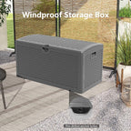 Yardgrace 80 Gallon Pro Resin Deck Box, Waterproof Outdoor Storage Bin for Patio, Poolside, and Garden, Lockable & UV-Resistant, Black