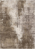 GENIMO Washable Area Rugs for Living Room, 8x10 Vintage Non Slip Rugs, Low Pile Lightweight Soft Print Rug for Bedroom, Dining Room, Home Office, Faded Brown