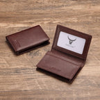 Leather Business Card Case Holder for Men & Women, Italian Calfskin