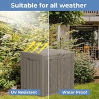 Decksplore 50 Gallon Outdoor Storage Box Waterproof Lockable Resin Deck Box Large, Patio Storage Bin for Pool Accessories Cushion Furniture, Garden Tools, UV-Resistant Outside Delivery Grey