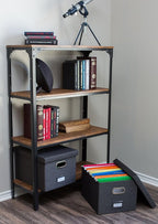 Internet's Best Collapsible File Storage Organizer | Decorative Linen Filing & Storage Office Box | Letter/Legal | Grey