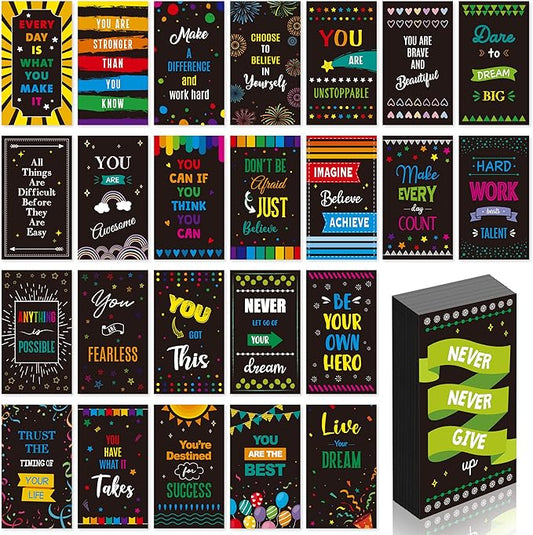 50 PCS Motivational Magnets, 25 Designs Inspirational Magnets Positive Affirmation Decals for Kids, Adults, Fridge (2' x 3.5')