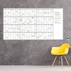Large Reusable Dry Erase Yearly Wall Calendar - Jumbo Premium Laminated 12 month Task Organizer - 38"x72" Undated Annual Planner for Home, Office, School Projects