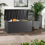 Yardgrace Heavy-Duty 270 Gallon Waterproof Deck Storage Box, Outdoor Storage for Garden & Patio, Lockable Resin Storage Chest for Pool Accessories, UV-Resistant, Onyx Black