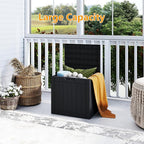 Yardgrace 35 Gallon Outdoor Storage Box Waterproof, Resin Deck Boxes with Lockable Lid & UV-Resistant for Patio, Pool, Garden Furniture Cushions & Accessories, Black