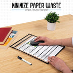 Essex Wares - 25 Pack, Black, Job Ticket Holders, 10" Wide x 13.5" Tall - Clear Plastic Shop Ticket Holders - Easy to Use, Reusable & Easy Erase Plastic Invoice Holders, Water-Resistant & Durable
