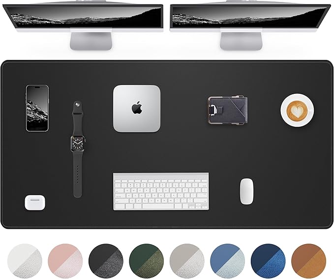 Extra Large Desk Mat - 63"x 17" Non-Slip Office Desk Pad, Oversized Mouse Pad for Home & Work, Waterproof Desk Protector for Keyboard & Mouse (Black)