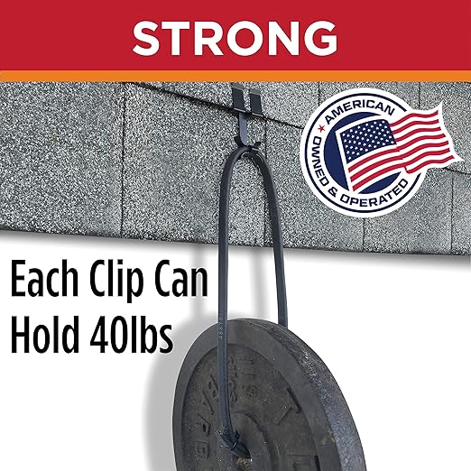 Grip Clip Roof Clips, Safe for Heat Tape, Electric Cable & Roof Heat Cable Installation, Prevents Roof Damage, Easy Nail-Free Outdoor Cable Clips, Your Ultimate Cable Clip (.325-25 Pack)