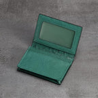 Leather Business Card Case Holder for Men & Women, Italian Calfskin