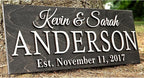 Personalized Family Name Wooden Sign | Last Name Established | Custom Wedding Gift | 3D Wall Art | 5 Year Anniversary | Rustic Home Decor