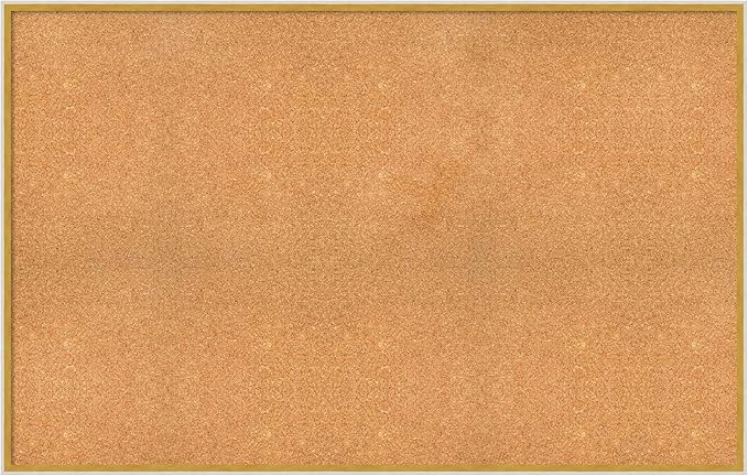 Amanti Art Natural Cork Board for Wall, 35x55 Vision Board with White Frame, Oversize Corkboard Office Decor for Home Organization, Modern Corkboard Pinboard to Display Items for Home Organization in