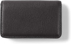 Leatherology Black Onyx Business Card Case, Magnetic Closure ID Holder, Full Grain Leather