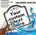 Custom Sign, Custom Indoor/Outdoor Decorative Sign，Aluminum Weatherproof Metal Sign Multiple Sizes, Customize for Office, Business, Workplace, office, Home, Delivery Signs