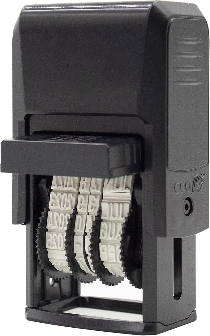 ZIGEL D50 Date Stamp with FAXED - Self Inking Date Stamp - Blue