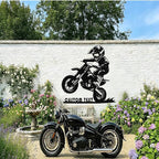 Custom Motorcycle Metal Signs Personalized Dirt Biker Name Sign Custom Garage Decor Motorbikes Wall Art Decor Motorcycle Sign Men Room D ecorate Gifts for Men Husband Rider