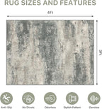 Office Chair Mat for Hardwood Tile Floor, Abstract 36"X 48" Desk Mats for Office Chair on Rolling Chairs Carpet, Desk Anti-Slip 1/5" Thick Rug for Computer Chair, Thin Low-Pile Floor Mat, Green Beige
