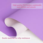 YSAGi Non-Slip Leather Desk Pad, Waterproof Laptop Computer Desk Keyboard Mat, Table Protector Blotter Mat, Large Mouse Pad for Office/Work/Home/Decor(Purple, 23.6" x 13.7")
