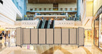 Versare Room Divider 360 Portable Wall Partition | Folding Panels | Large Freestanding Divider | Locking Wheels | Temporary Room Separator