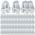 200PCS 5/16" M8 Zinc-Plated Wire Rope Clamps – Heavy Duty U-Bolt Cable Clips (Silver)