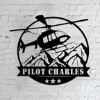 Personalized Metal Airplane Wall Art, Airplane Name Sign, Customized Pilot Name Sign, Airplane Hangar Sign Decor, Aviation Home Office Decor, Large Outdoor Decor, Pilot Gifts, Aircraft Lovers Gift