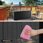 PATIOEASY Outdoor Storage Box 270GAL Waterproof Resin Deck Box,UV-Resistant Lockable Delivery Bin for Garden Tools,Large Patio Outside Cushions,Pool Accessories Supplies,Chest,Furniture,Package,Black