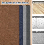 2 Pack Office Chair Mat for Hardwood Floor, 55"x35" Computer Chair Floor Mat, Desk Chair Mat, Large Rubber Anti-Slip Floor Protector for Home Office Light Grey (Folding Packaging)