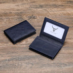 Leather Business Card Case Holder for Men & Women, Italian Calfskin
