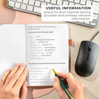Clever Fox Password Book with alphabetical tabs. Internet Address Organizer Logbook. Medium Password Keeper for Website Logins (Yellow)