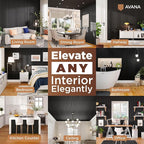 Avana Modern Acoustic Wood Wall Panels – 94.4 X 12.6 Inch Black Oak Acoustic Panels 1 PC – Wall Panels For Interior Wall Decor For Homes, Offices, Studios – Sturdy And Durable Wood Panels For Wall