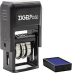 ZIGEL D50 Date Stamp with FAXED - Self Inking Date Stamp - Blue