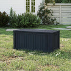 Yardgrace 150 Gallon Resin Deck Box, Waterproof Outdoor Storage Box, Lockable for Patio Furniture, Garden Tools, Pool Accessories, UV-Resistant for All Weather Use, Black