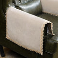 MINJIATEX Couch arm Covers,Non-Slip lace Sofa arm Covers Set of 2 Washable Sofa armrests Cover for Living Room Recliner Chair arm Cover Protectors for Leather armrest (YC-Khaki)