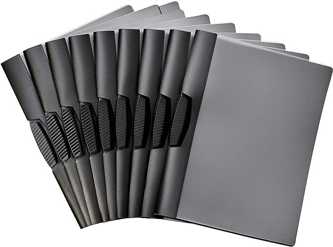Amazon Basics Report Cover with Clip, Presentation Folders, Pack of 100, 9 x 10.5 inches