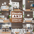 Avana Modern Acoustic Wood Wall Panels – 94.4 x 12.6 Inch Walnut Acoustic Panels 1 PC – Wall Panels For Interior Wall Decor For Homes, Offices, Studios – Sturdy & Durable Wood Panels For Wall
