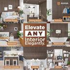 Avana Acoustic Wood Wall Panels – 47.2 X 12.6 Inch Walnut Acoustic Panels 2 PCs – Wall Panels For Interior Wall Decor for Homes, Offices, Studios – Modern Sturdy And Durable Wood Panels For Wall